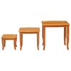 vidaXL Nesting Side Tables 3 pcs Natural Solid Mahogany Wood