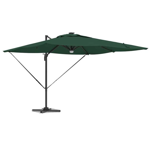 vidaXL Roma Parasol Green 286 x 284 x 270 cm Aluminium and Polyester