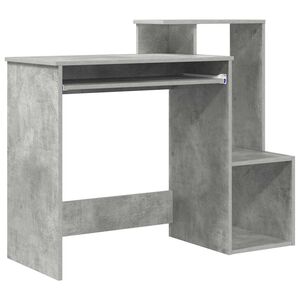 vidaXL Desk Concrete Grey 106 x 41 x 88.5 cm Engineered Wood