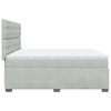 vidaXL Box Spring Bed with Mattress Light Grey 200x200 cm Velvet