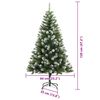 vidaXL Artificial Hinged Christmas Tree with Flocked Snow 120 cm