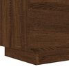 vidaXL Bedside Cabinet with LED Lights Brown Oak Engineered Wood