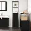 vidaXL Bathroom Cabinet with Shelves Black Oak 36x35x165 cm