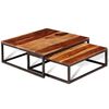 vidaXL Two Piece Nesting Coffee Table Set Solid Acacia Wood