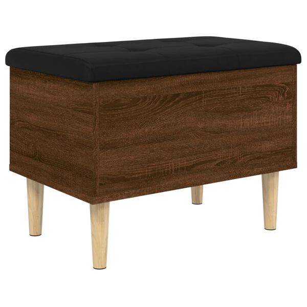 vidaXL Storage Bench Brown Oak 62x42x46 cm Engineered Wood