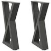 vidaXL Coffee Table Legs 2 pcs Anthracite 28x(42-43.3) cm Steel