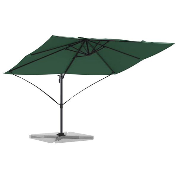 vidaXL Umbrella Green 351 x 250 x 260 cm Polyester and Aluminium