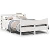 vidaXL Bed Frame with Headboard White 160x200 cm Solid Wood Pine