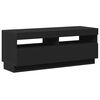 vidaXL TV Cabinet with LED Lights Black 100x35x40 cm