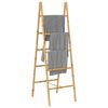 vidaXL Double Towel Ladder with 5 Rungs Bamboo 50x160 cm