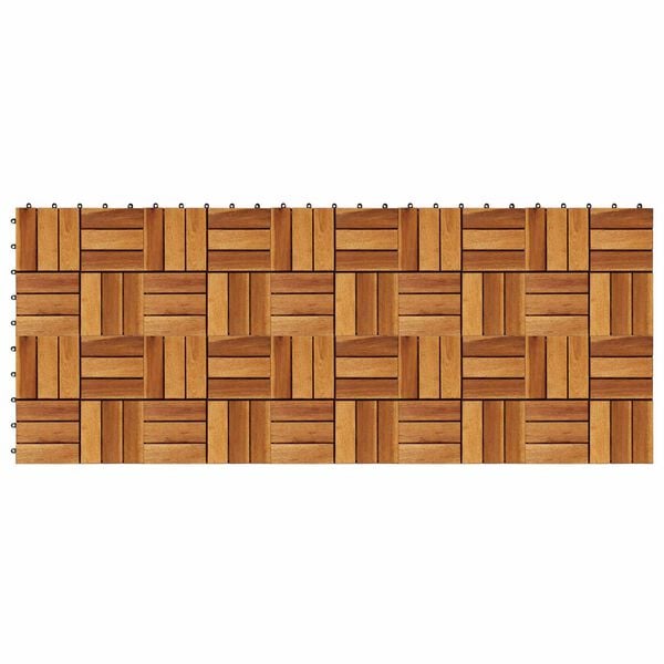 vidaXL Decking Tile 10 pcs Brown 30 x 30 cm Acacia Hardwood