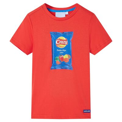 Kids' T-shirt with Short Sleeves Red 92