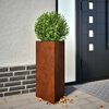 vidaXL Garden Planters 2 pcs Triangular 40x40x75 cm Weathering Steel