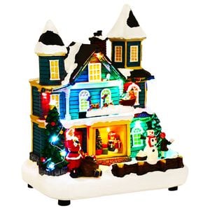vidaXL Christmas Village Scene with Sleigh SALO 19 x 13 x 24 cm Resin