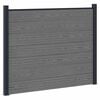 vidaXL Fence Panel WPC and Aluminium Grey