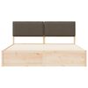 vidaXL Bed Frame with Upholstered Headboard Taupe 180 x 200 cm