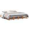 vidaXL Bed Frame without Mattress Wax Brown 180x200 cm Super King Solid Wood Pine