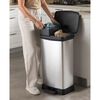 Curver Duo Pedal Bin Deco 23L+23L Silver