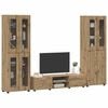 vidaXL TV Cabinet Set with Drawer FLORIN Artisan Oak Engineered Wood