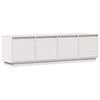 vidaXL TV Cabinet White 156x37x45 cm Solid Wood Pine
