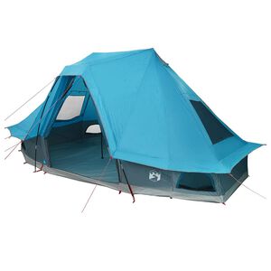 vidaXL Tipi Tent 6-Person Blue Taffeta