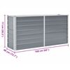 vidaXL Garden Raised Bed Galvanised Steel 160x40x77 cm Grey