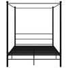 vidaXL Bed Frame with Canopy without Mattress Black 160x200 cm Metal