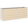 vidaXL Planter Ivory 195 x 50 x 75 cm Galvanised Steel