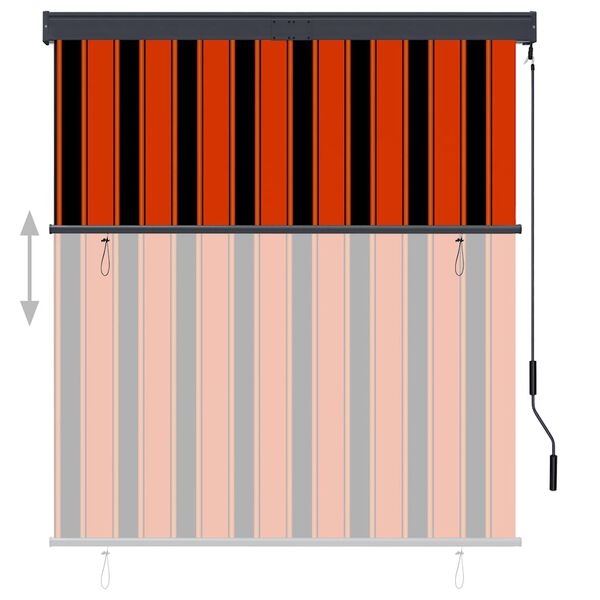 vidaXL Outdoor Roller Blind 140x250 cm Orange and Brown