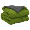 vidaXL Full Year Duvet Green and Anthracite 220 x 155 cm Microfiber