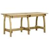 vidaXL Garden Table | Green | Green Impregnated Pinewood | Large | Portable