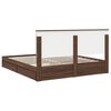 vidaXL Storage Bed with Drawer Brown Oak 200 x 200 cm Engineered Wood