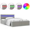 vidaXL Hydraulic Storage Bed Frame without Mattress Light Grey 120x200cm