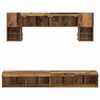 vidaXL TV Wall Units with LED 6 pcs Old Wood Engineered Wood