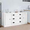 vidaXL Sideboards 3 pcs High Gloss White Engineered Wood