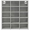 vidaXL Shoe Cabinet Concrete grey 77.5 x 30 x 83.5 cm Engineered Wood