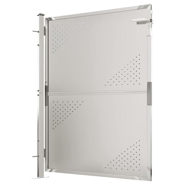 vidaXL Garden Gate 100x120 cm Stainless Steel