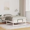 vidaXL Bed Frame White 90 x 190 cm Solid Pine Wood