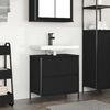 vidaXL Bathroom Basin Cabinet with Drawers Black Oak 60x34.5x60 cm