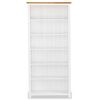 vidaXL 6-Tier Bookcase 80x23x180 cm Solid Oak Wood
