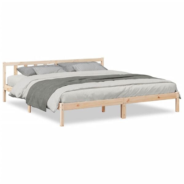 vidaXL Extra Long Bed Frame without Mattress 180x220 cm Solid Wood Pine