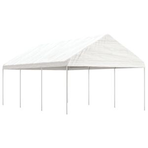 vidaXL Gazebo with Roof White 6.69x4.08x3.22 m Polyethylene