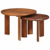 vidaXL Nesting Tables 2 pcs Honey Brown Solid Mango Wood