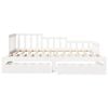 vidaXL Daybed with Trundle and Drawers without Mattress White 80x200 cm