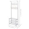 vidaXL Clothes Rack with Shoe Storage 68x32x182.5 cm White