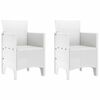 vidaXL Garden Chair 2 pcs White 53 x 49 x 85 cm PP