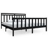 vidaXL Bed Frame without Mattress Black Super King Solid Wood