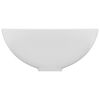 vidaXL Luxury Bathroom Basin Round Matt White 32.5x14 cm Ceramic