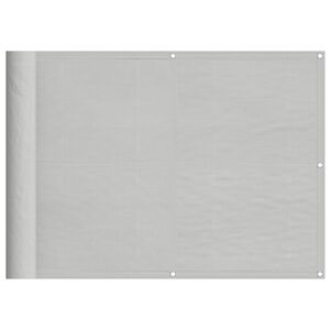 vidaXL Balcony Screen Light Grey 75x300 cm 100% Polyester Oxford