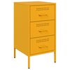 vidaXL Bedside Cabinets 2 pcs Mustard Yellow 36x39x68 cm Steel